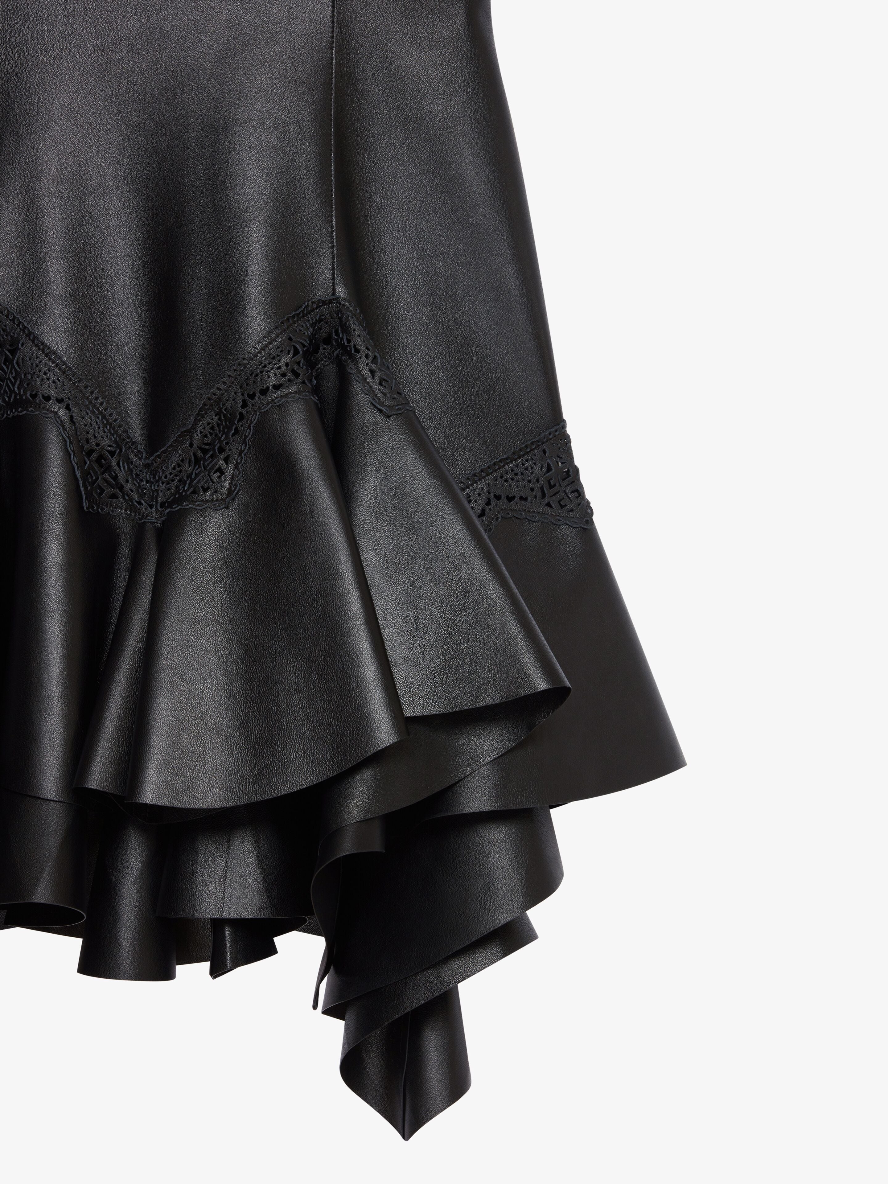 GIVENCHY WOMEN'S MINI DRES W/ VOLAN & INCRUSTED LACE NWT