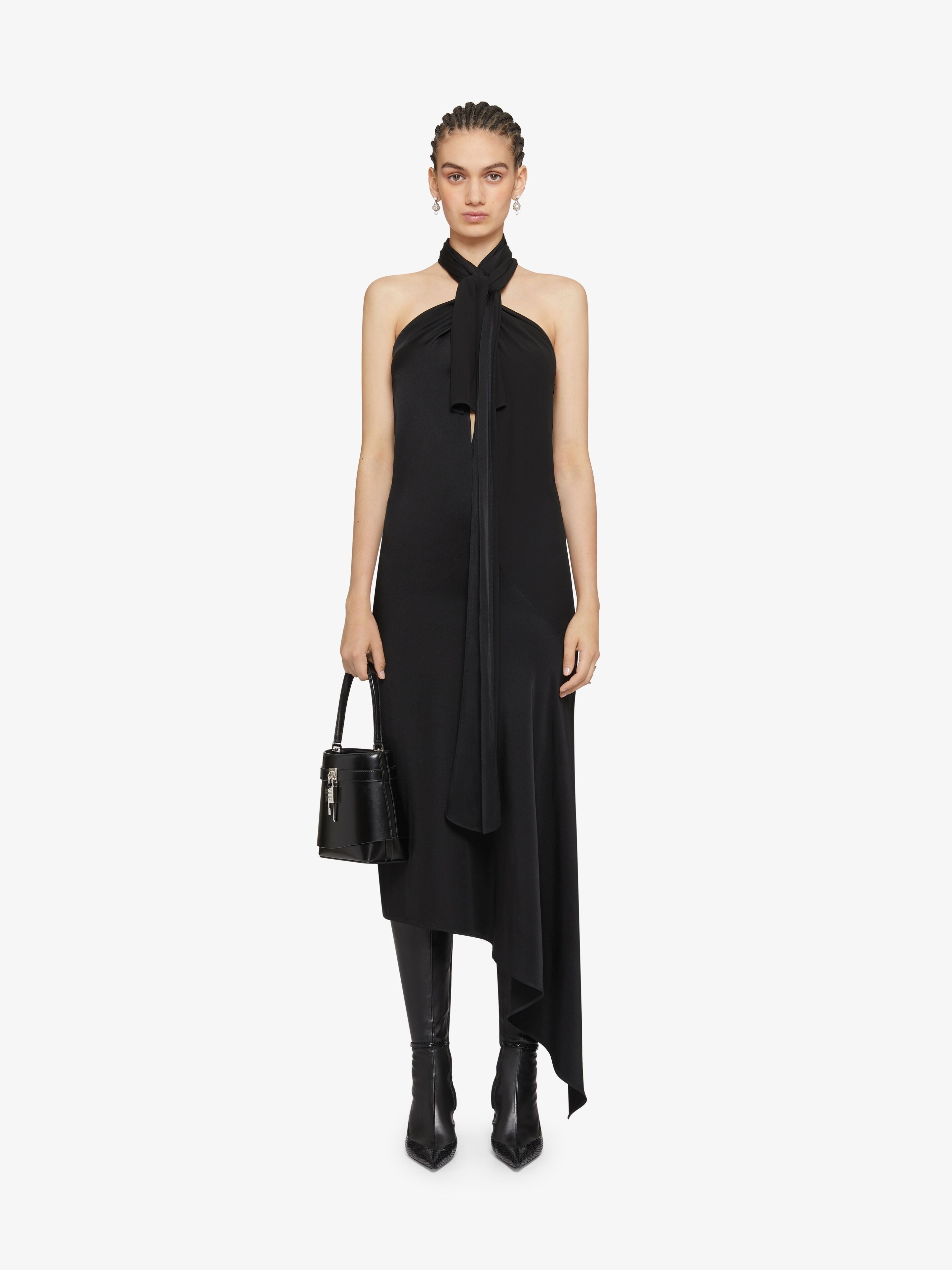 GIVENCHY WOMEN'S CROSS FRONT LAVALIERE DRESS NWT
