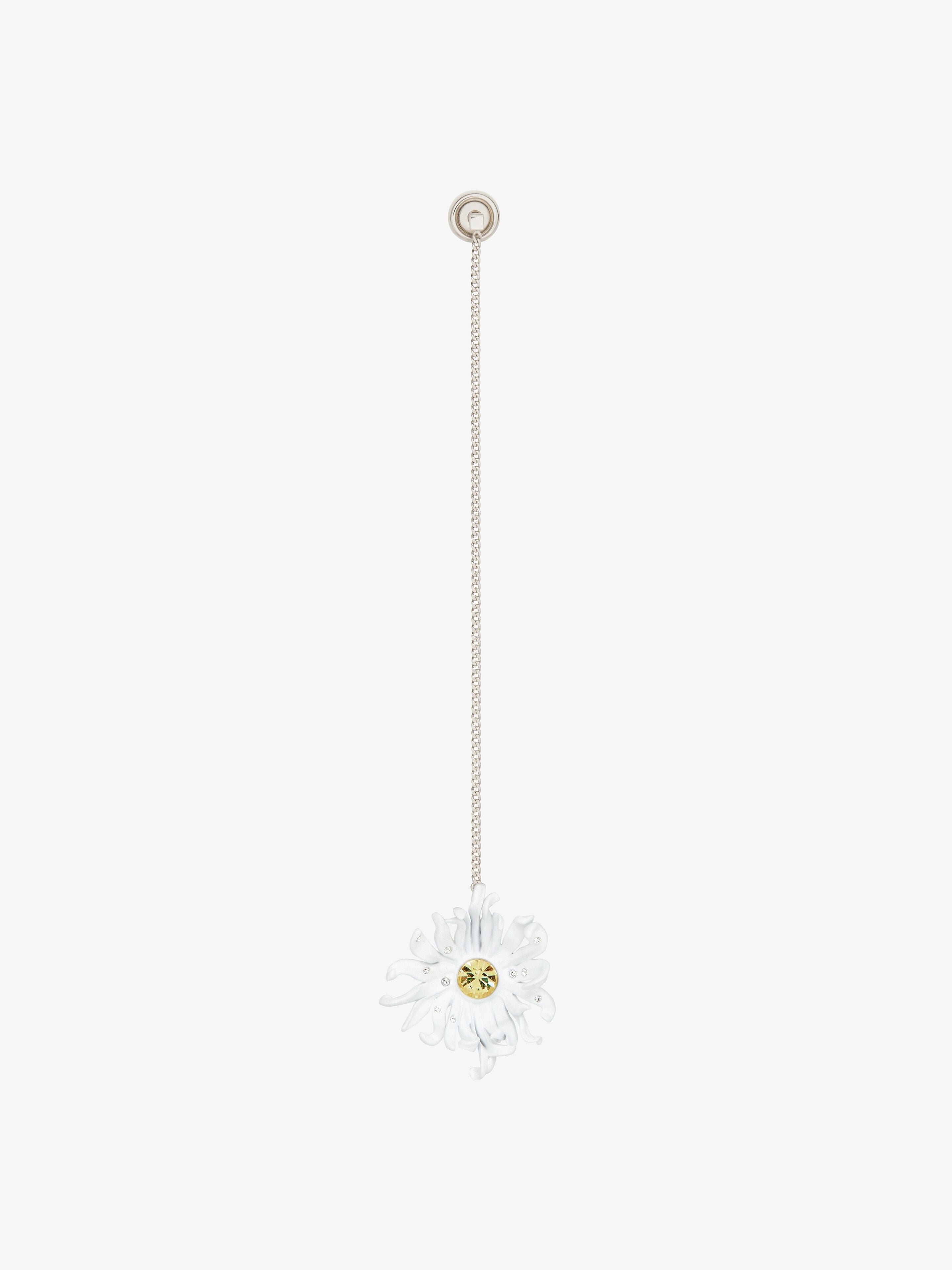 GIVENCHY WOMEN'S DAISY PENDANT CHAIN SINGLE EARRING NWT