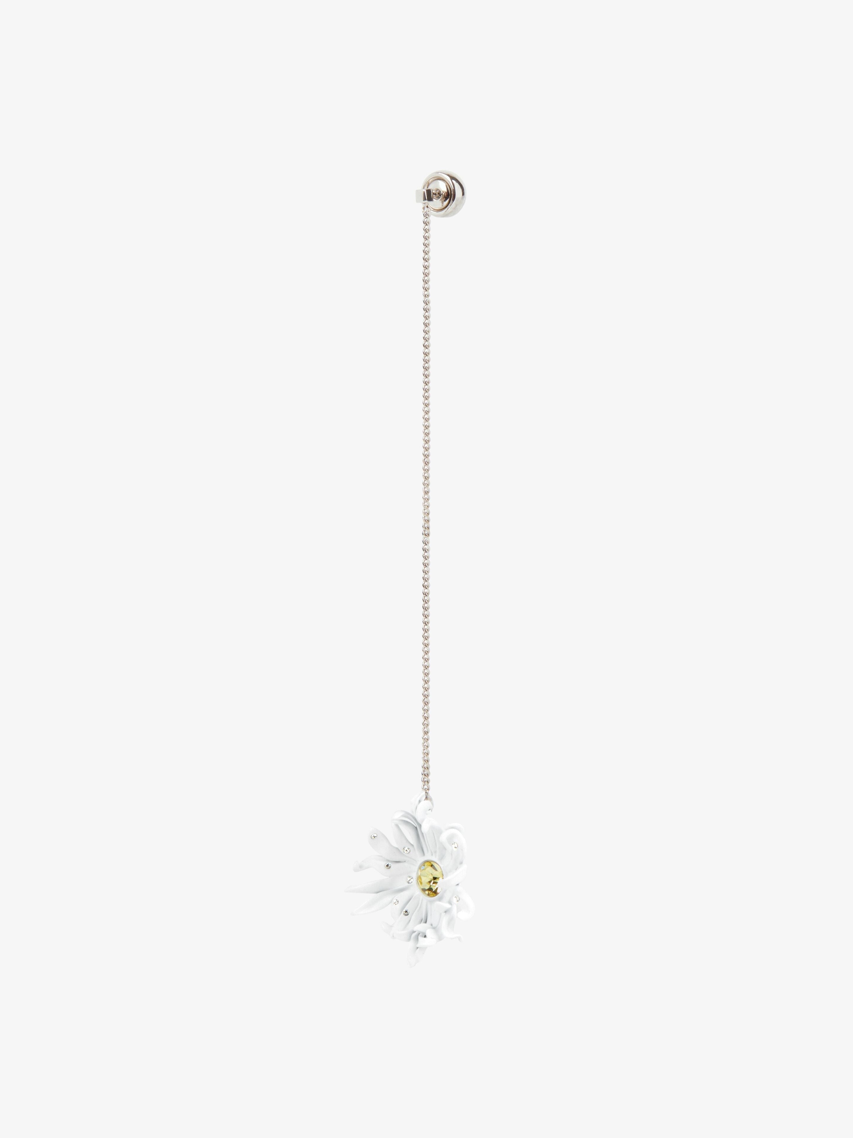 GIVENCHY WOMEN'S DAISY PENDANT CHAIN SINGLE EARRING NWT