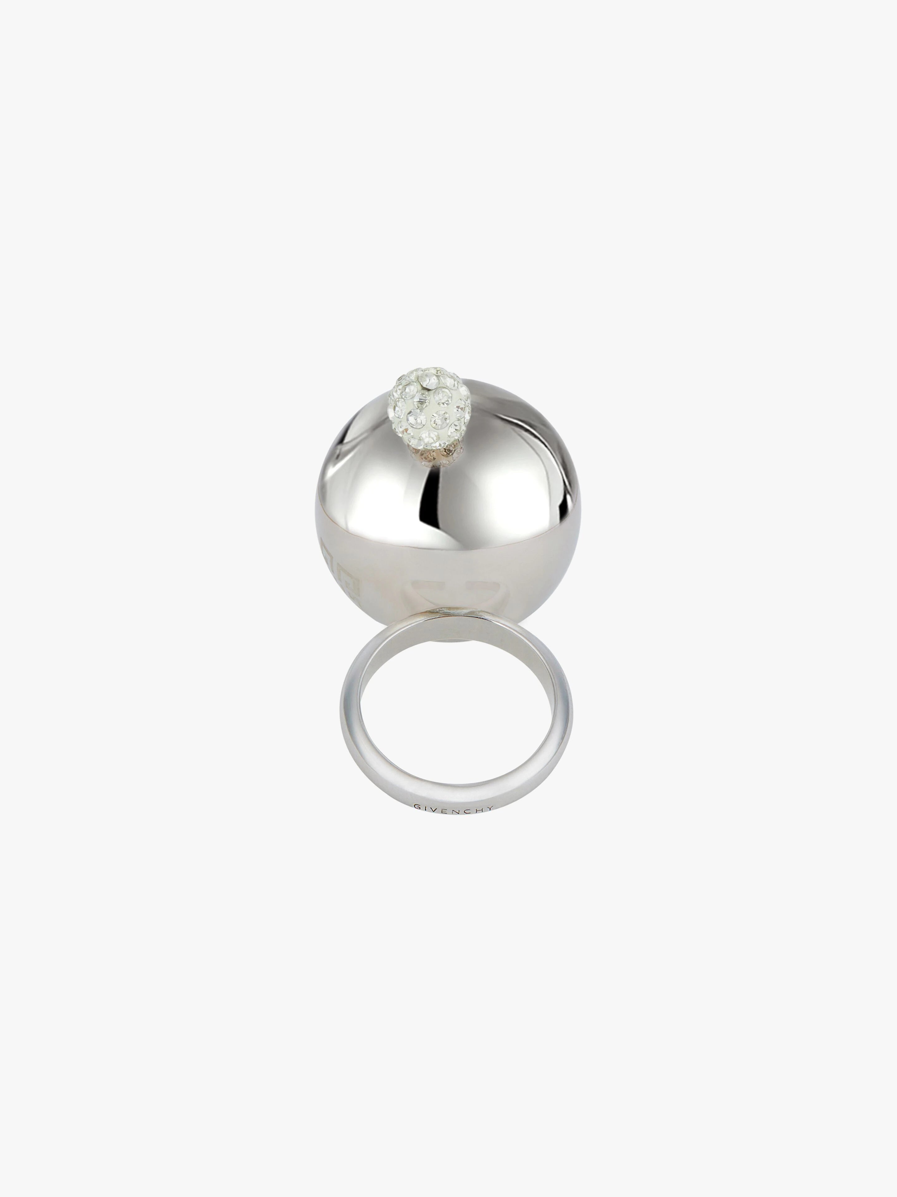 GIVENCHY WOMEN'S 4G PEARL CHUNKY METAL MEDIUM RING NWT