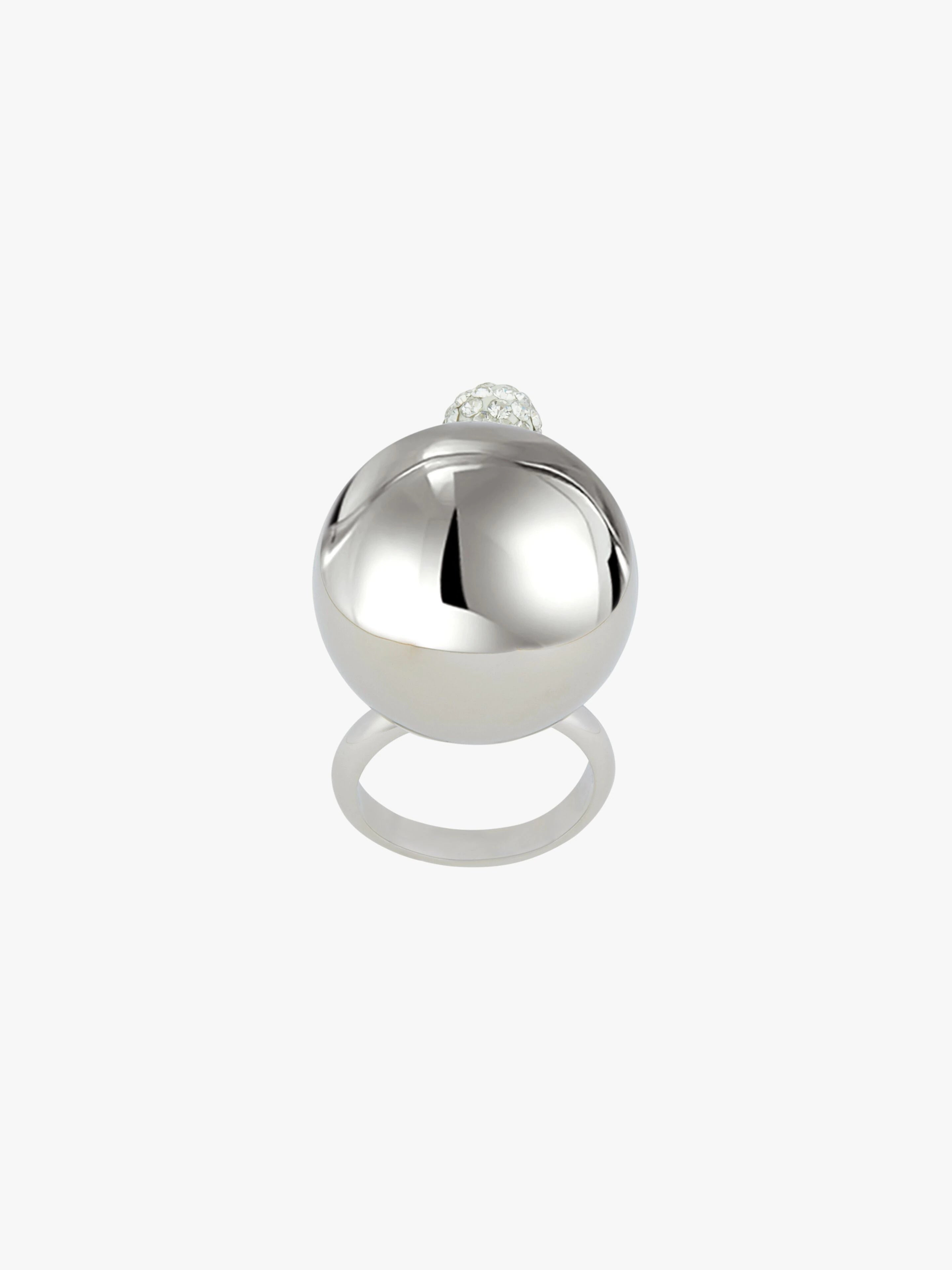 GIVENCHY WOMEN'S 4G PEARL CHUNKY METAL MEDIUM RING NWT