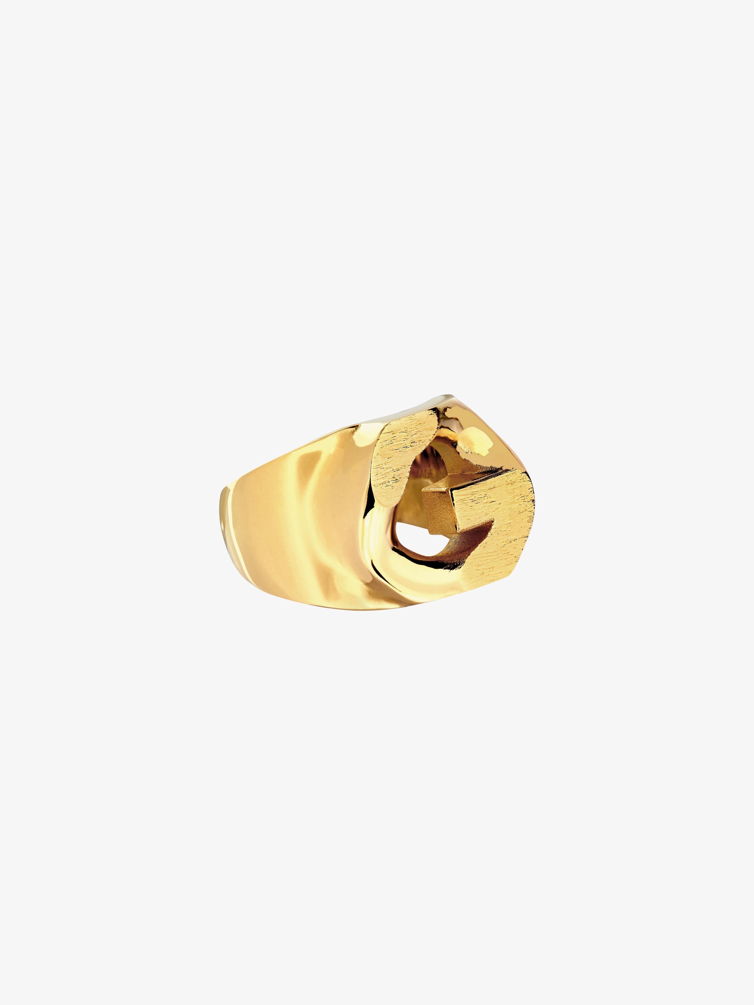 GIVENCHY WOMEN'S G CHAIN GOLDEN SIGNET RING NWT