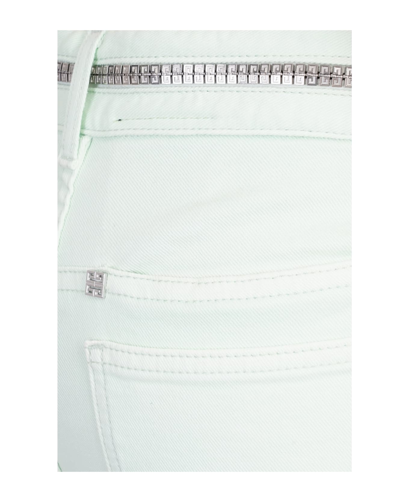 GIVENCHY WOMEN'S PISTACHIO SLIM FIT TROUSERS WITH ZIPPER