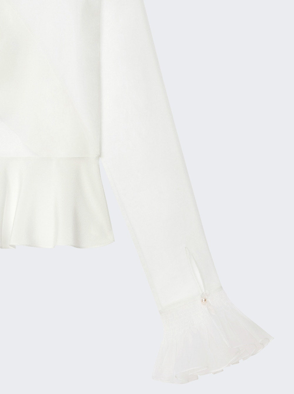 GIVENCHY WOMEN'S CROPPED BLOUSE WITH RUFFLES NWT