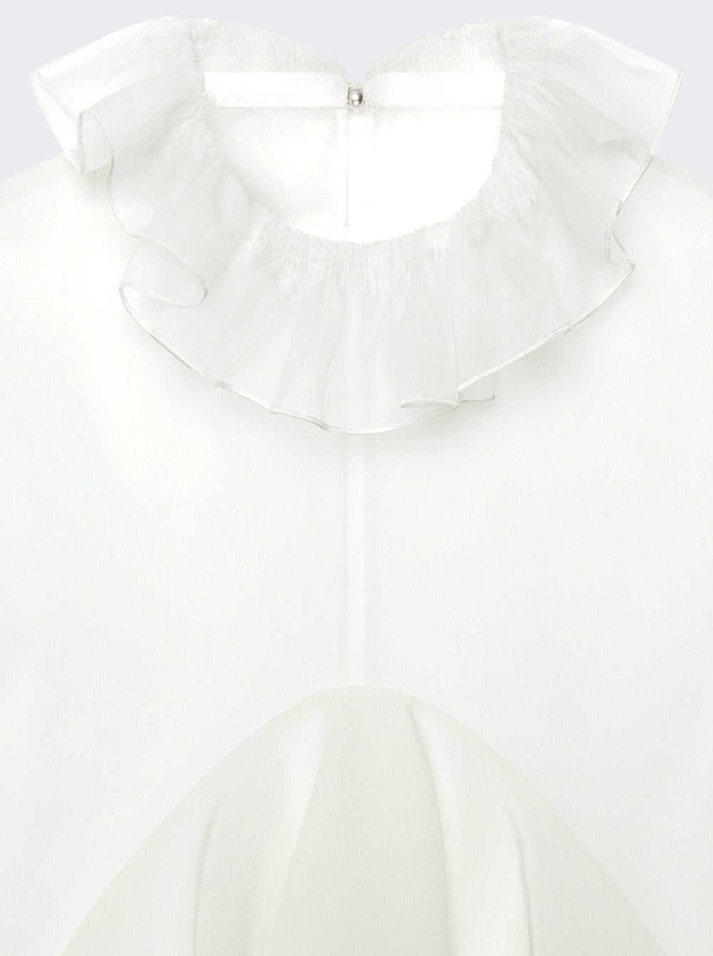 GIVENCHY WOMEN'S CROPPED BLOUSE WITH RUFFLES NWT