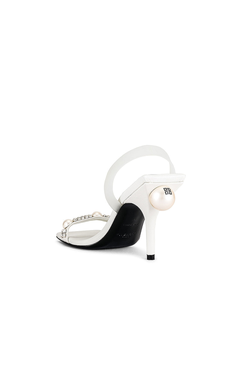 GIVENCHY WOMEN'S G WOVEN SHOW PEARL SLINGBACK SANDAL 90 NWT