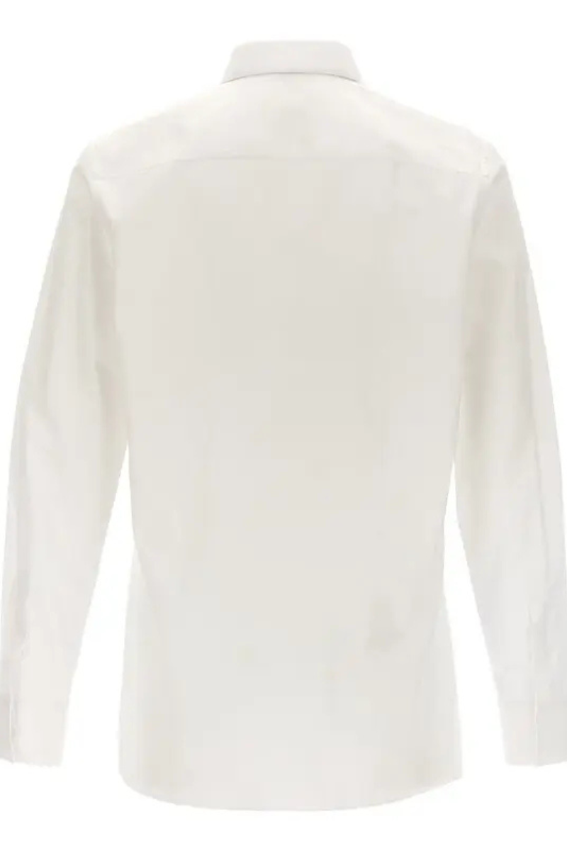 Back view of the Givenchy Metal Clip Shirt made from cotton poplin with long cuffed sleeves.
