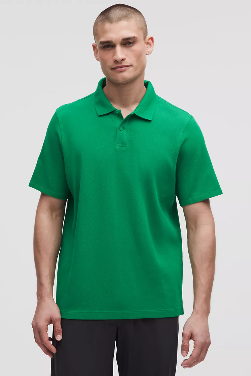 Lululemon Cotton Pique Short-Sleeve Polo Raceway Green