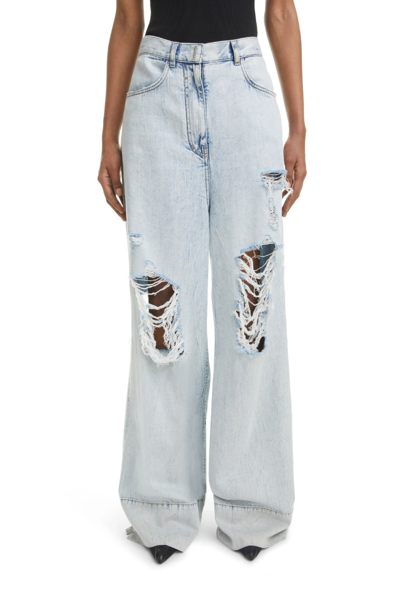Givenchy Extra Wide Leg Trousers_Light Blue