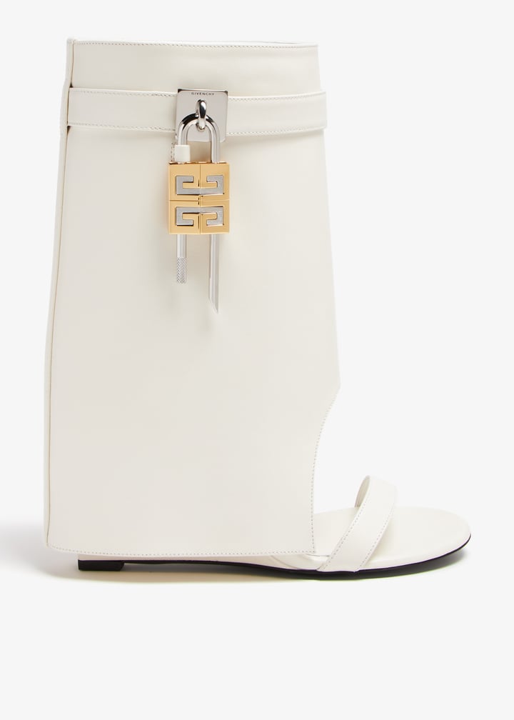 GIVENCHY WOMEN'S SHARK LOCK ANKLE SANDALS 90 NWT