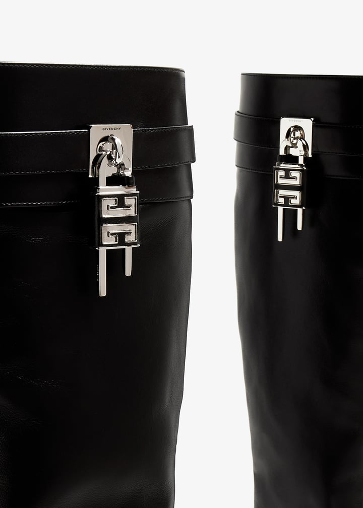 GIVENCHY WOMEN'S SHARK LOCK STILETTO SANDAL BOOTS 95 MM NWT