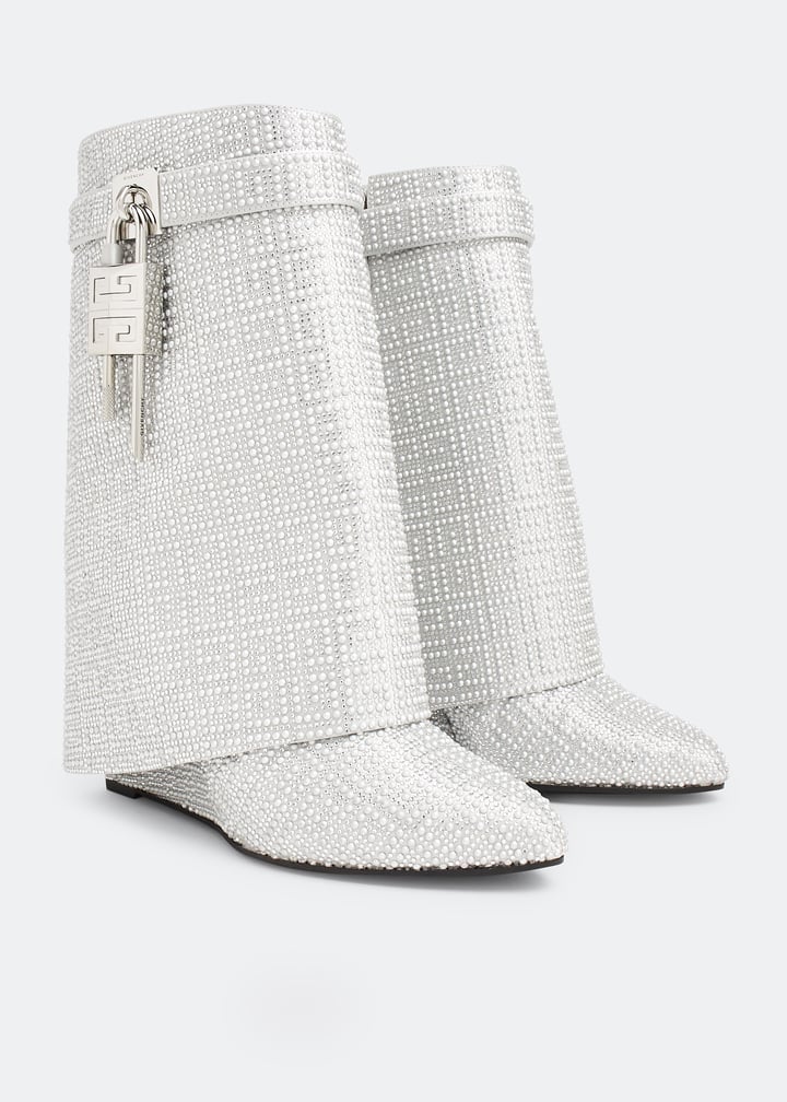 GIVENCHY WOMEN'S SHARK LOCK ANKLE BOOTS 90MM NWT