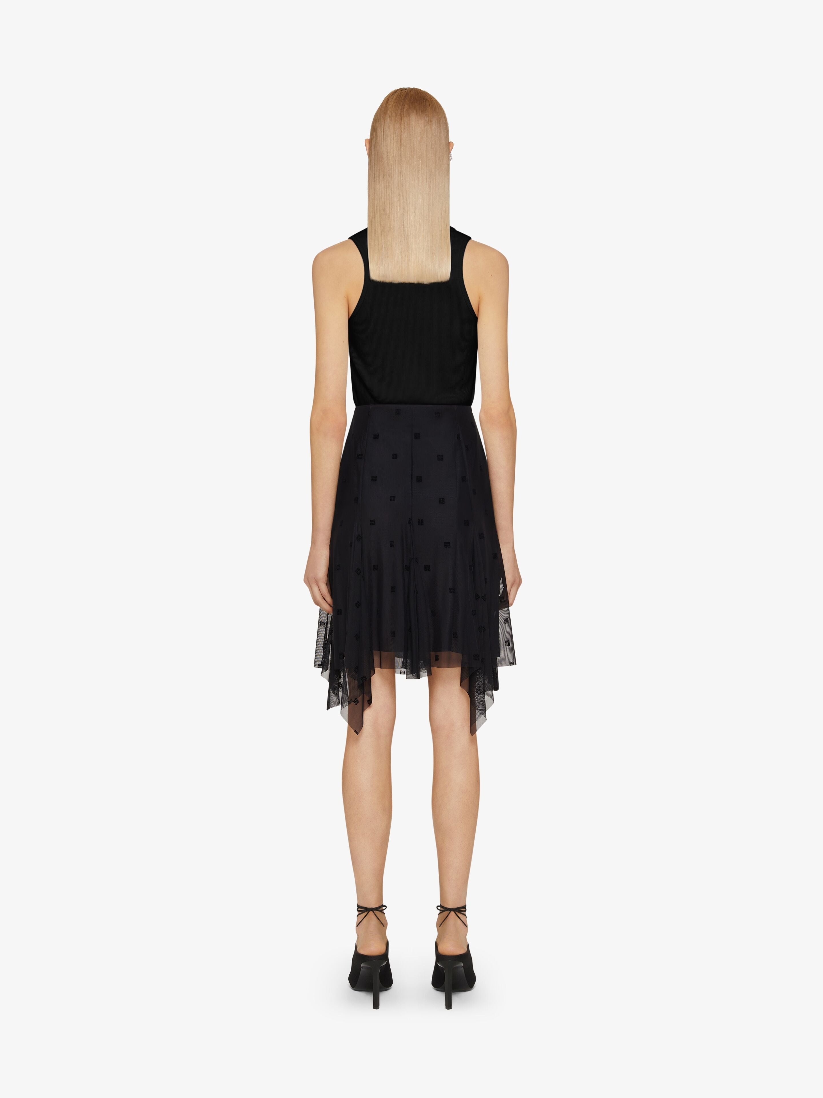GIVENCHY WOMEN'S KNEE LENGHT TULLE SKIRT WITH POINTS NWT