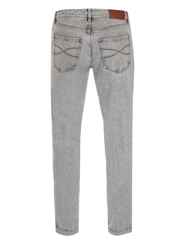 BRUNELLO CUCINELLI MEN'S STONEWASHED DENIM JEANS
