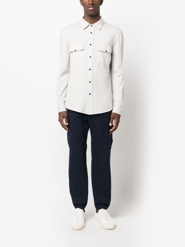 BRUNELLO CUCINELLI MEN'S NAVY CARGO PANTS WITH CUFFS