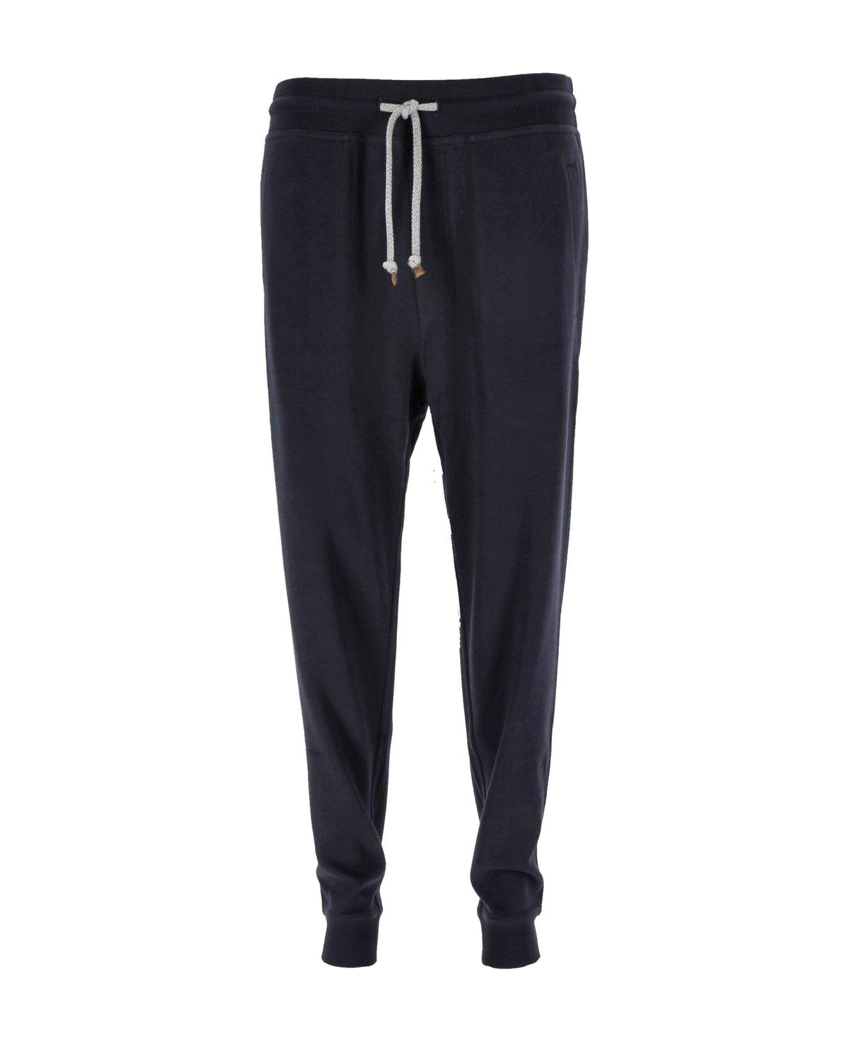 BRUNELLO CUCINELLI MEN'S COBALT COTTON BLEND JOGGER TROUSERS
