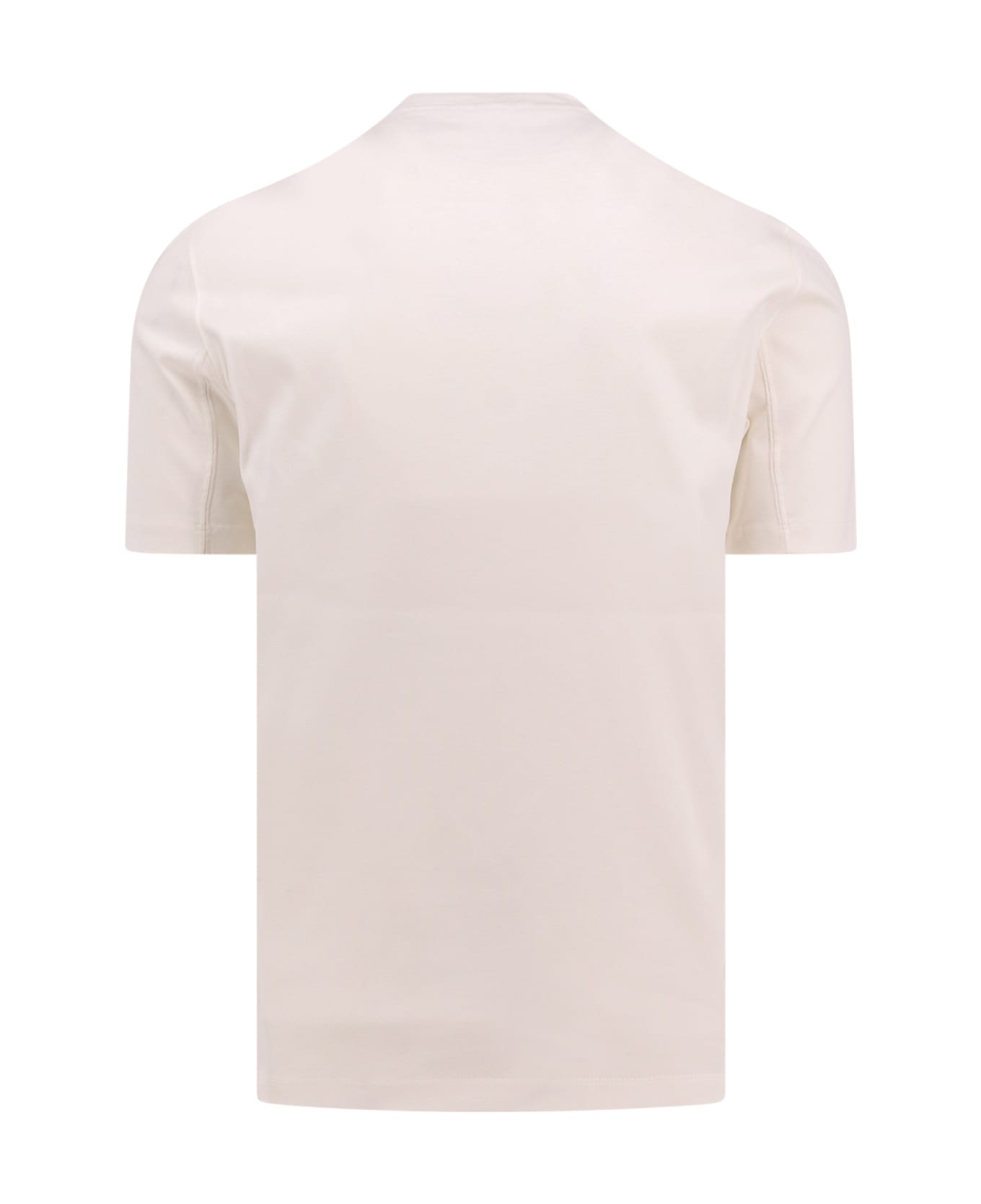 BRUNELLO CUCINELLI MEN'S OFF WHITE CREW NECK T-SHIRT