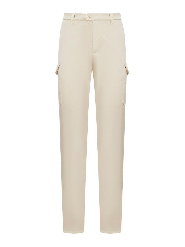 BRUNELLO CUCINELLI MEN'S LINSEED COTTON CARGO TROUSERS