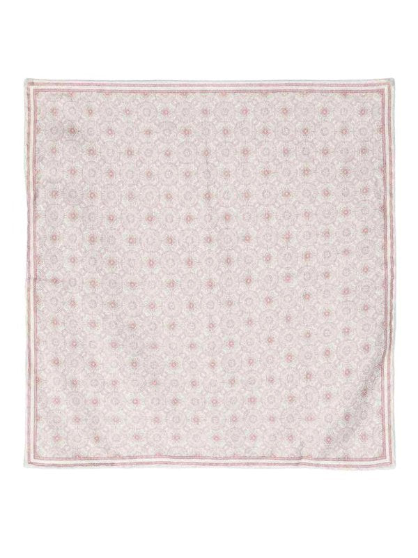 BRUNELLO CUCINELLI MEN'S PINK SILK POCKET SQUARE