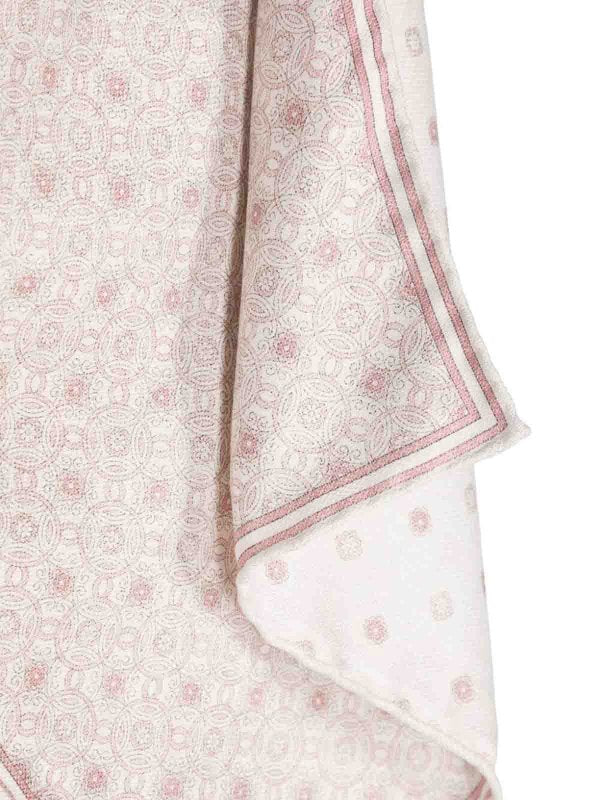 BRUNELLO CUCINELLI MEN'S PINK SILK POCKET SQUARE