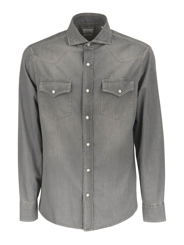 BRUNELLO CUCINELLI MEN'S SHIRT ML6304008_CW363 NWT