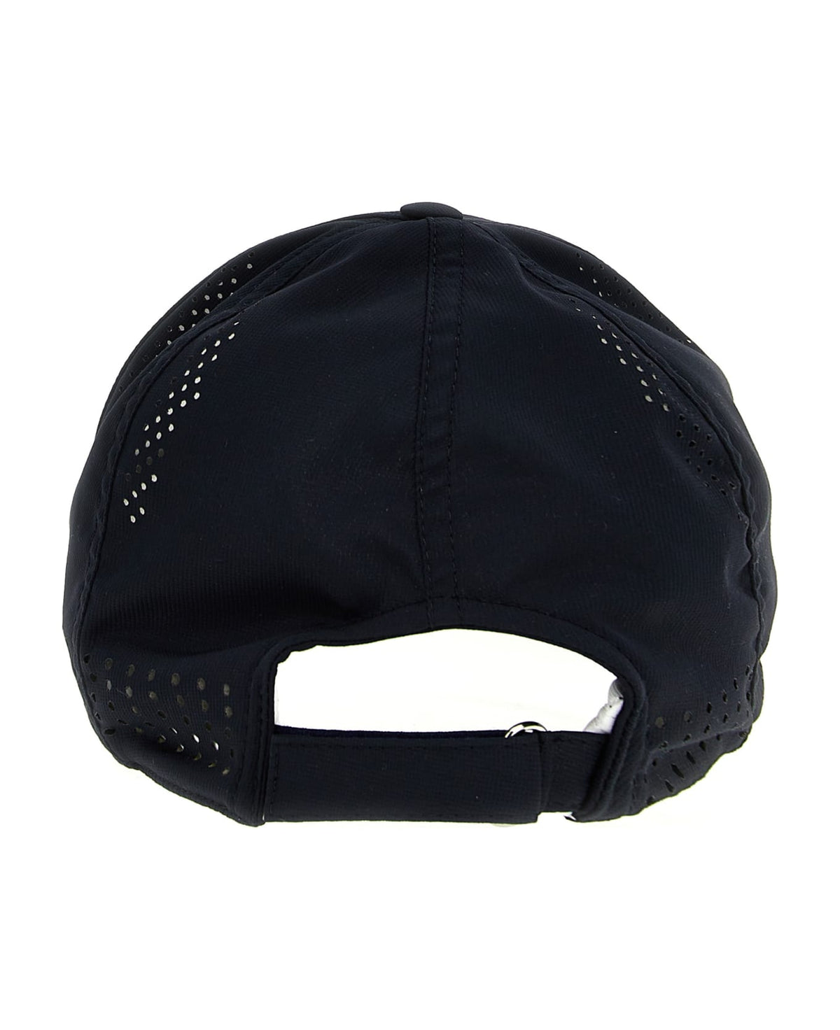 BRUNELLO CUCINELLI MEN'S NAVY WHITE LOGO PRINT BASEBALL HAT
