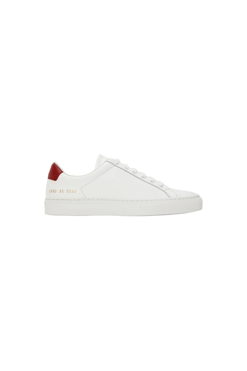 Common Projects Retro Low Womens 6093-White/Red