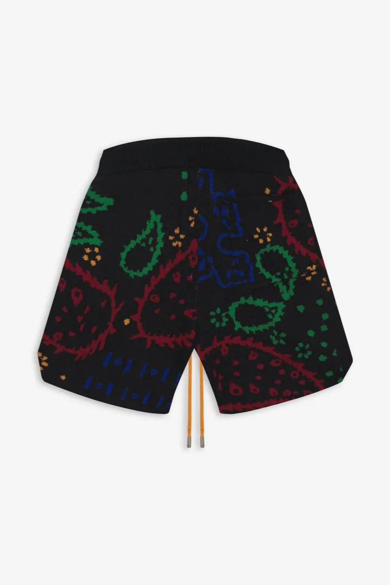 Rhude Danube Blue Pattern Knitted Shorts