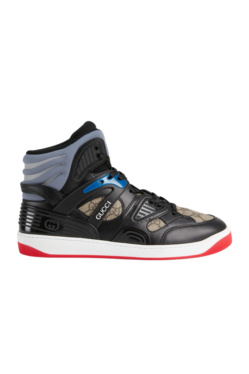 Gucci Basket Black Demetra Sneakers (Beige/Ebony)