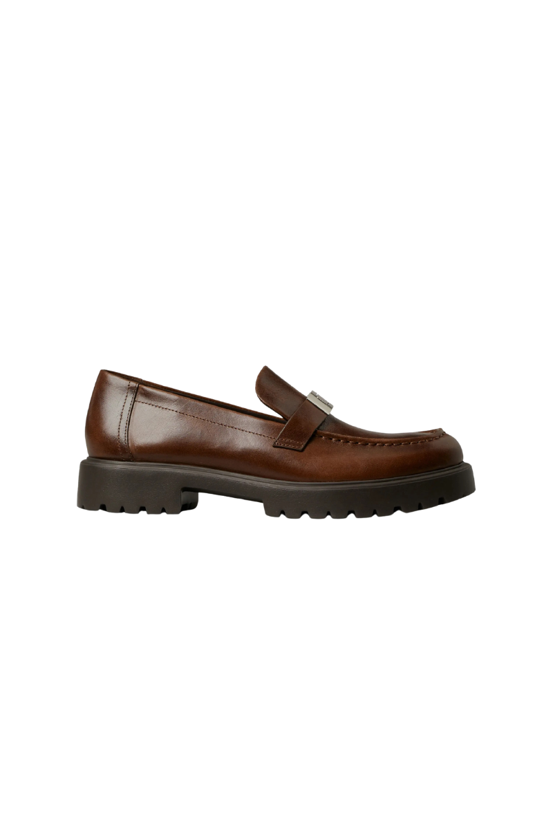 Tory Burch Leelee Lug Loafer Leather Coffee / Silver 183396-213