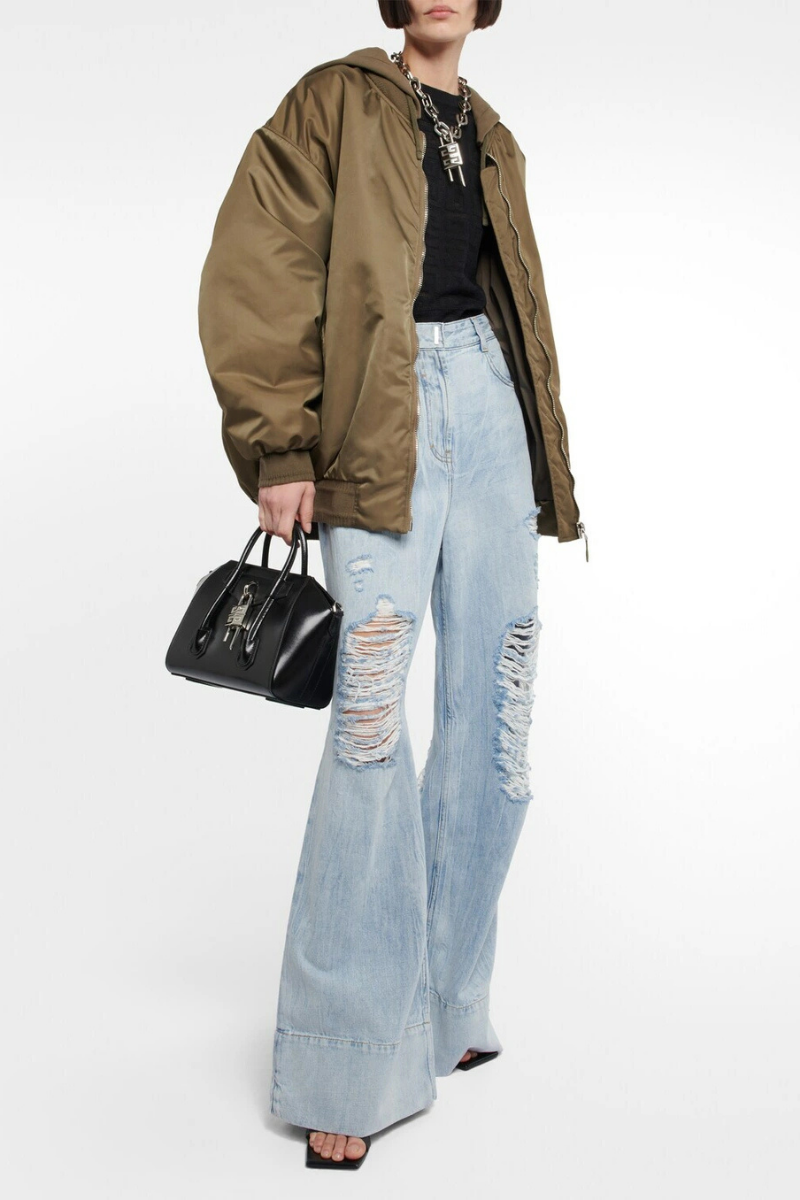 Givenchy Extra Wide Leg Trousers_Light Blue