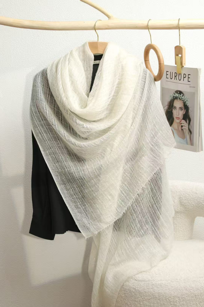 Max Simple Moonlight Cashmere Wrap White