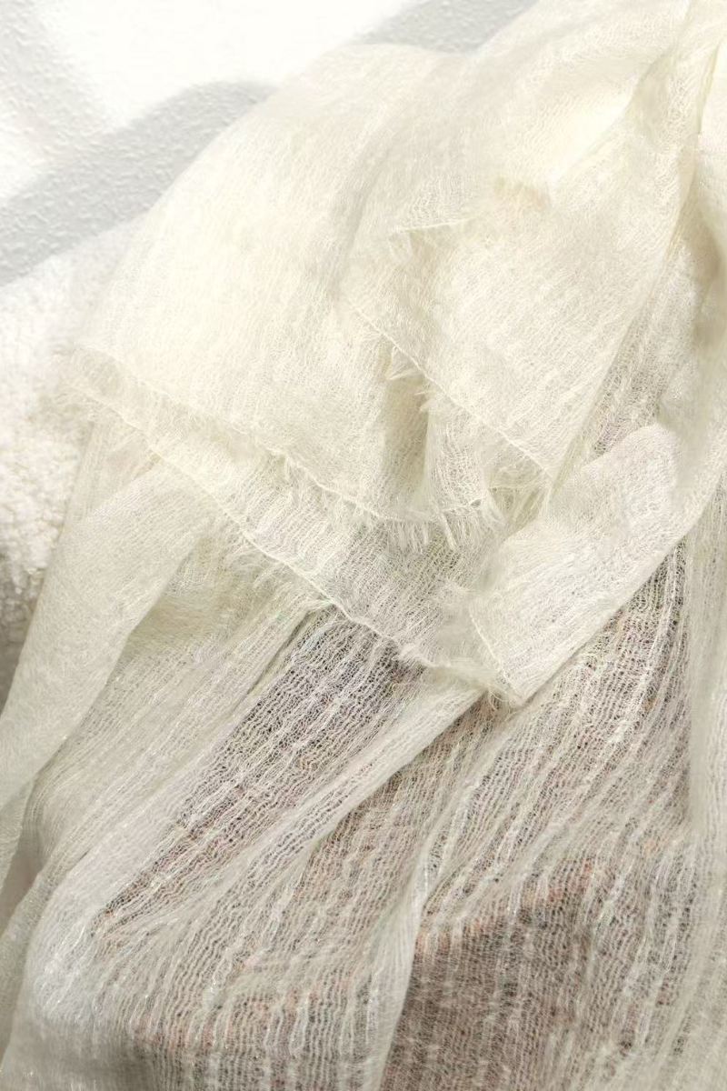 Max Simple Moonlight Cashmere Wrap White