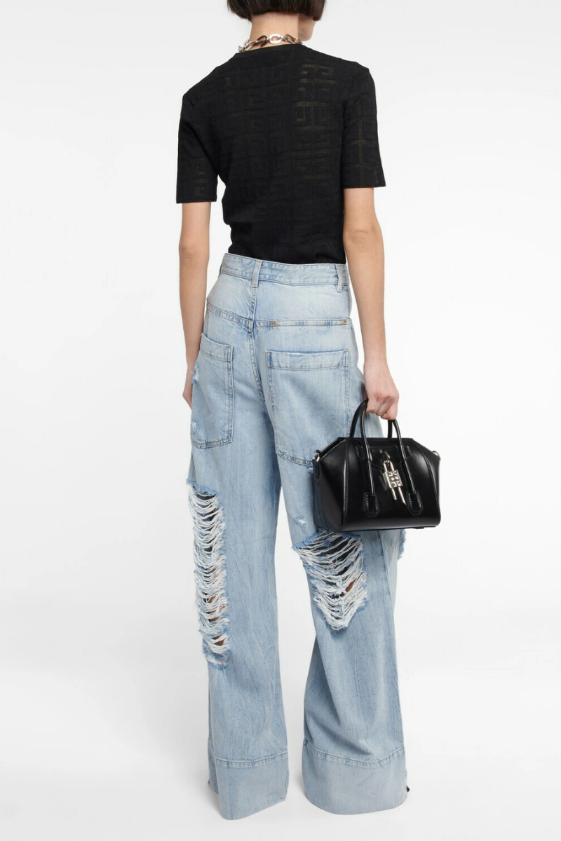 Givenchy Extra Wide Leg Trousers_Light Blue