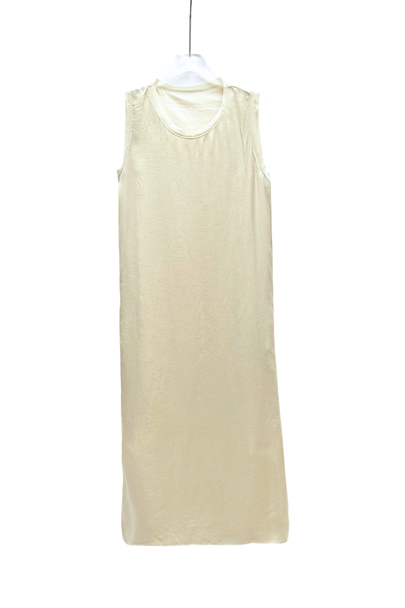 Max Simple Acetate Slip Dress White
