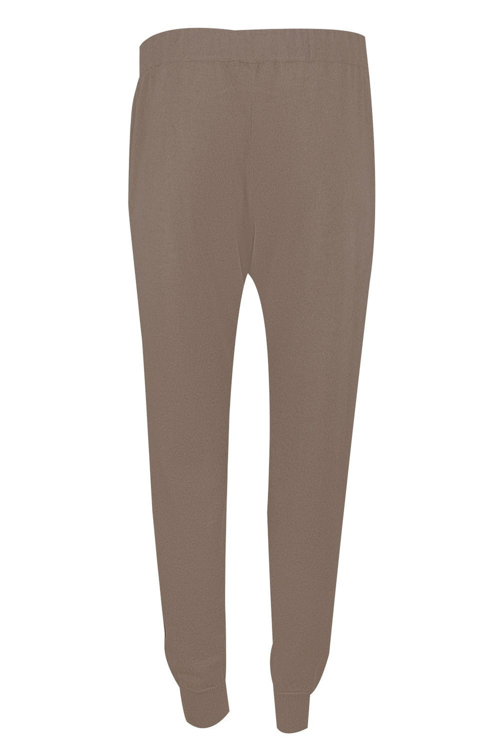 BRUNELLO CUCINELLI WOMEN'S TAUPE WOOL JOGGER TROUSERS