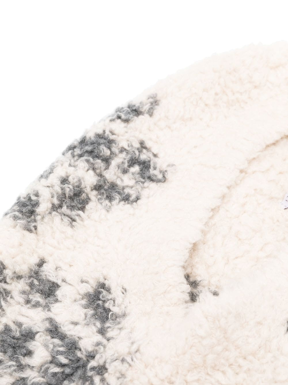BRUNELLO CUCINELLI WOMEN'S OFF WHITE TEXTURED FLORAL KNIT HAT