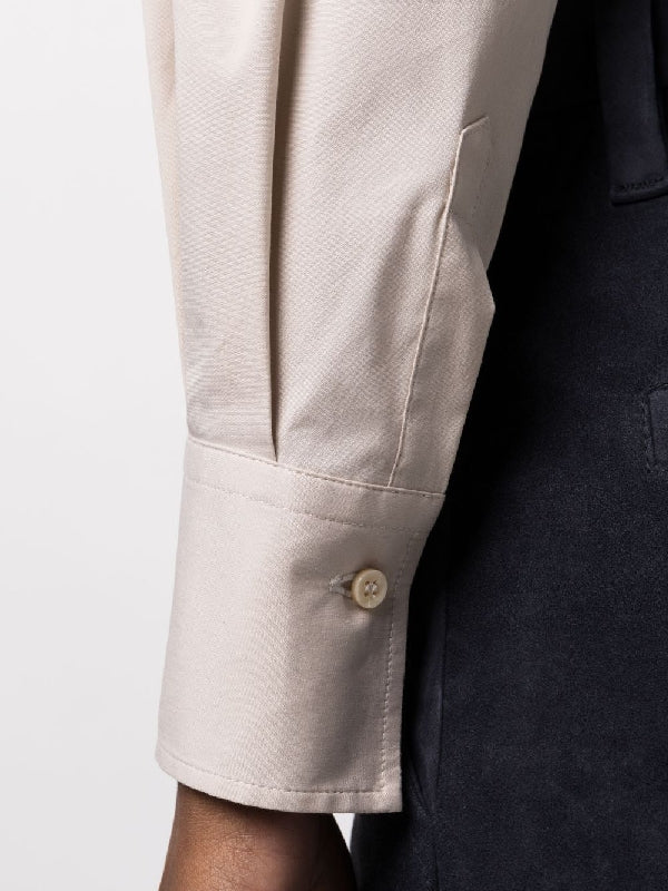 BRUNELLO CUCINELLI WOMEN'S LIGHT BEIGE TAILORED SHIRT