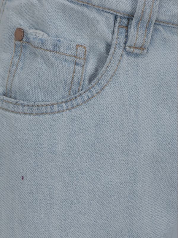 BRUNELLO CUCINELLI WOMEN'S LIGHT BLUE CUFFED TROUSERS