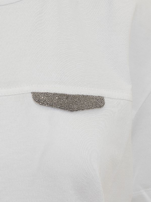 BRUNELLO CUCINELLI WOMEN'S WHITE COTTON RELAXED SHIRT