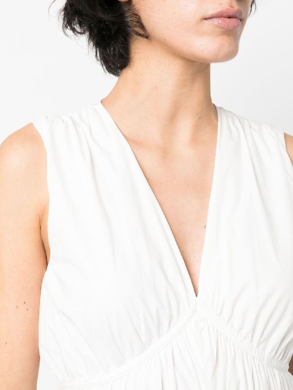 BRUNELLO CUCINELLI WOMEN'S OFF WHITE SLEEVELESS DRESS