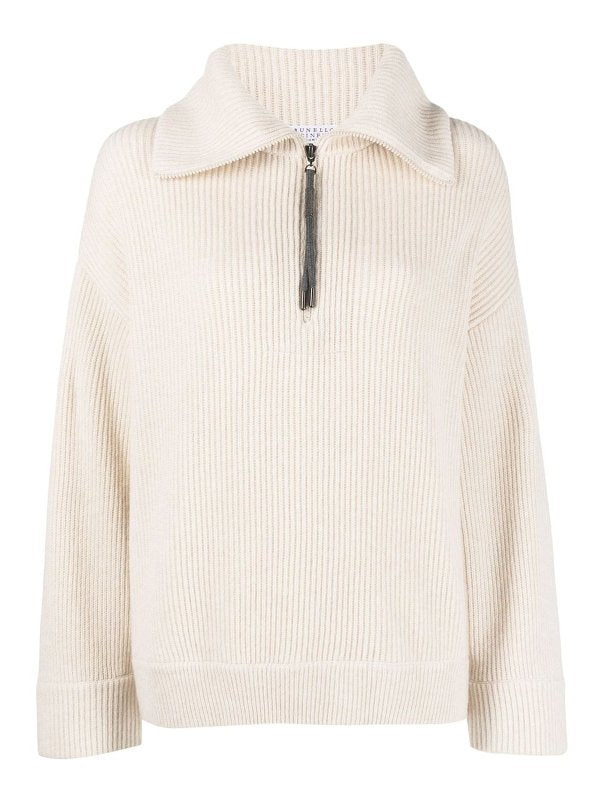 BRUNELLO CUCINELLI WOMEN'S MARBLE WOOL KNIT SWEATER