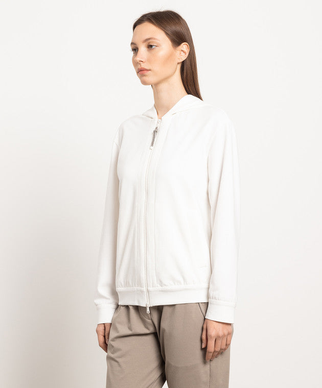 BRUNELLO CUCINELLI WOMEN'S TOFU ZIP-UP SWEATSHIRT