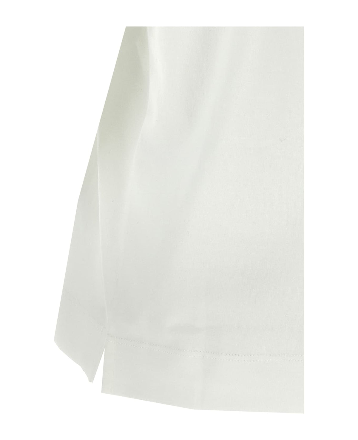 BRUNELLO CUCINELLI WOMEN'S WHITE COTTON SHORT SLEEVE SHIRT