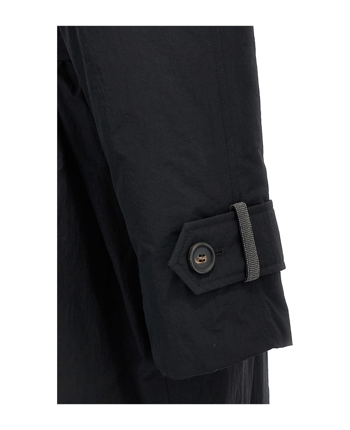 BRUNELLO CUCINELLI WOMEN'S BLACK BELTED LONG JACKET