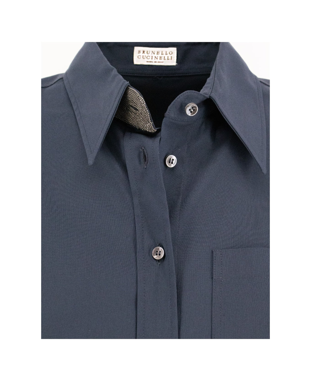 BRUNELLO CUCINELLI WOMEN'S NIGHT SKY COTTON SHIRT
