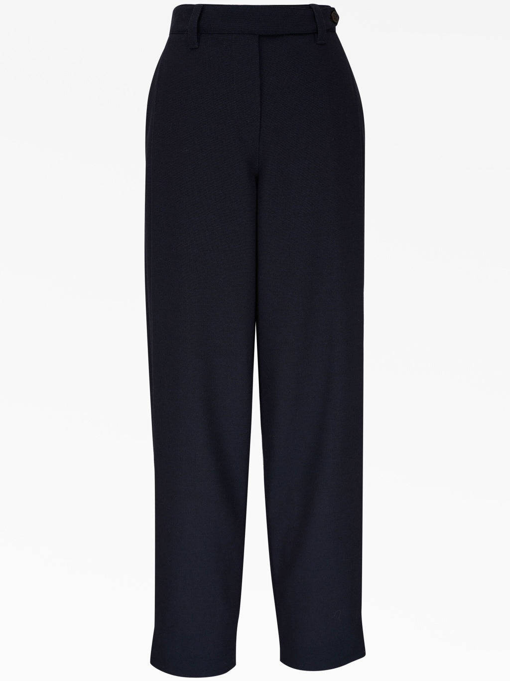 BRUNELLO CUCINELLI WOMEN'S DARK BLUE WOOL TROUSERS