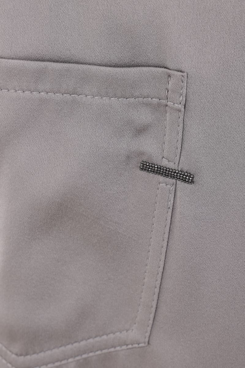 BRUNELLO CUCINELLI WOMEN'S GREY WIDE LEG TROUSERS