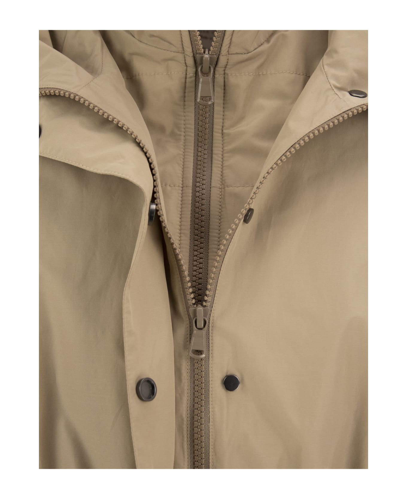 BRUNELLO CUCINELLI WOMEN'S HAZELNUT CROPPED DRAWSTRING JACKET